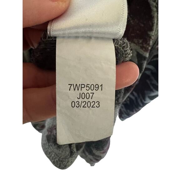 Lucky Brand Aztec Drape Cardigan, Large, Red and Gray, High Low, Southwest - Picture 6 of 9